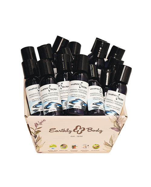 Earthly Body Waterslide Personal Lubricant with Carrageenan - 1 oz Bottles Basket of