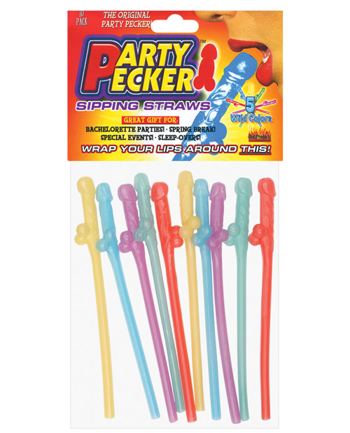 Party Pecker Straws - Asst. Colors