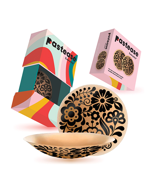 Pastease HALOS Silicone Floral Nipple Covers with Travel Box - Bloom A-C Cup 10 or More Uses