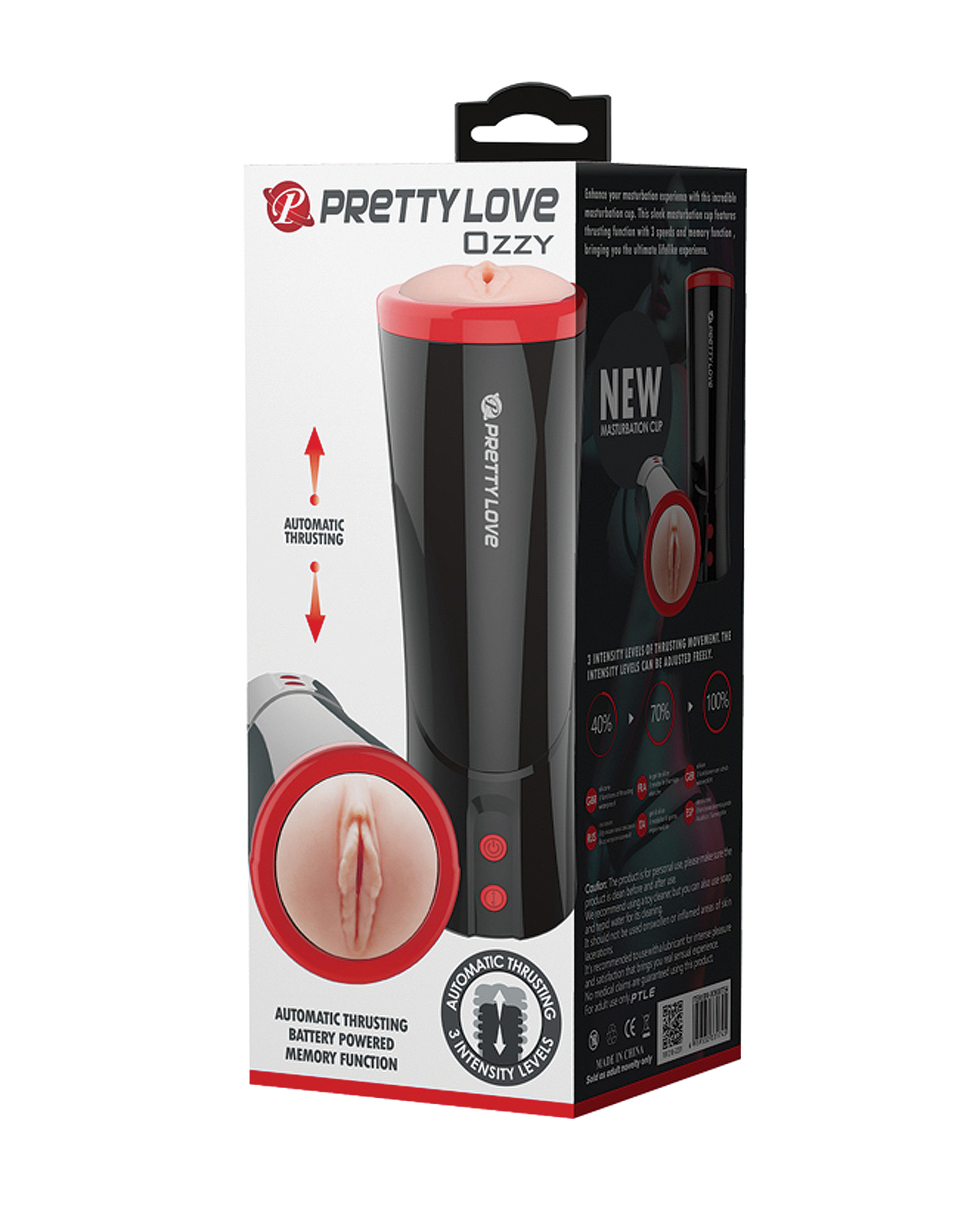 Pretty Love Ozzy Thrusting Male Masturbator with Flesh Sleeve