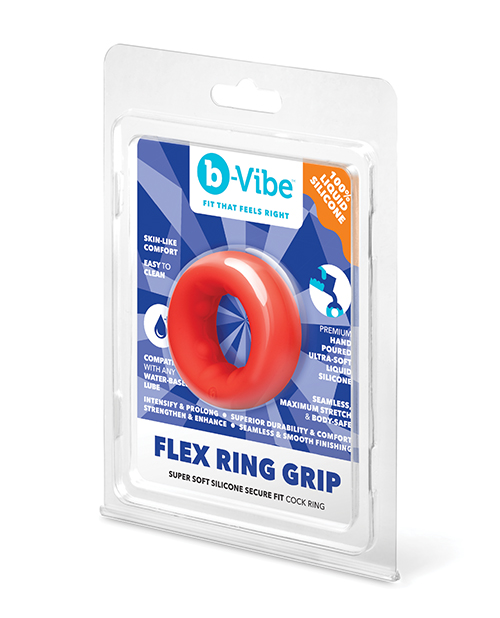 b-Vibe Flex Ring Grip Super Soft Silicone Secure Fit Cock Ring