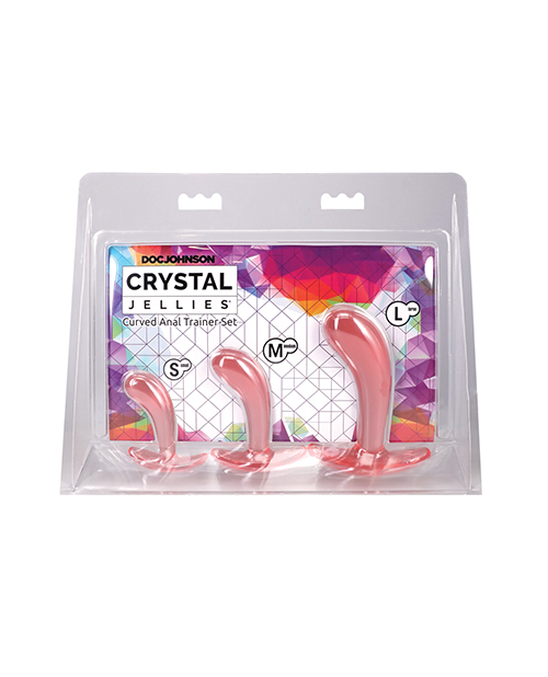 Crystal Jellies Curved Anal Trainer Set