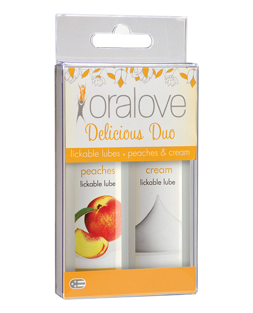 Oralove Delicious Duo Flavored Lube - Peaches &