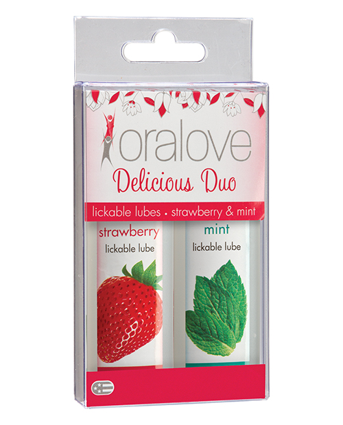 Oralove Delicious Duo Flavored Lube - Strawberry &