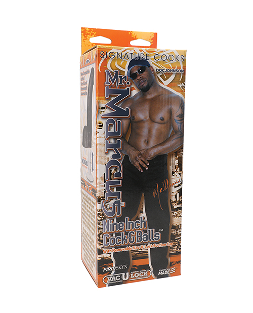 Signature Cocks Mr. Marcus 9" Cock & Balls with Removable Vac-U-Lock Suction Cup