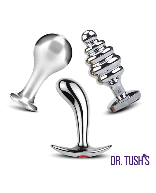 Dr. Tush's Tools of Temptation Small Anal Plug Set - Metal