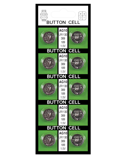 Batteries AG10 - Card of