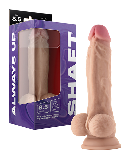 Shaft Model A Flexskin Liquid Silicone 8.5" Dong with Balls - Pine