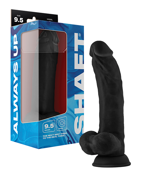 Shaft Model C Flexskin Liquid Silicone 9.5" Curved Dong with Balls