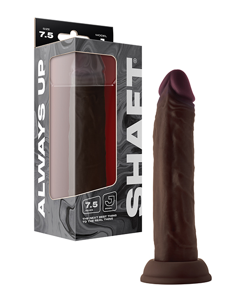 Shaft Model J Flexskin Liquid Silicone 7.5" Dong - Mahogany