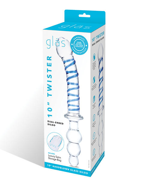 Glas 10" Twister Dual Ended Dildo