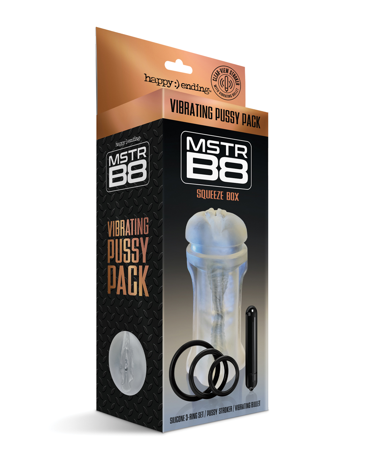 MSTR B8 Squeeze Box Vibrating Pussy Pack - Kit of