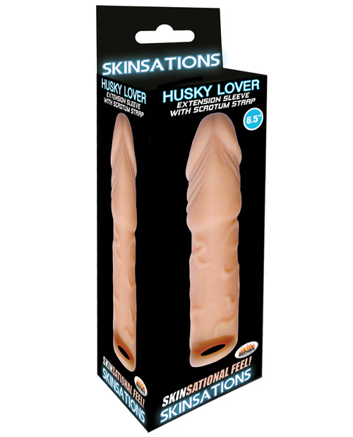 Skinsations Husky Lover 6.5" Extension Sleeve with Scrotum Strap
