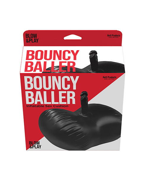 Bouncy Baller Inflatable Cushion with Dildo & Foot Pump