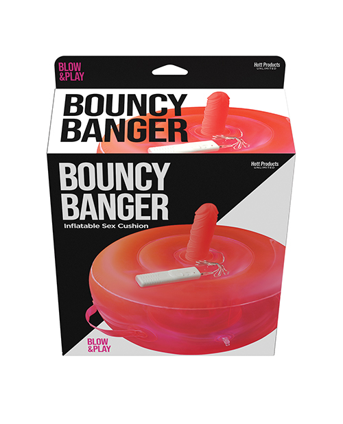 Bouncy Banger Inflatable Cushion with Vibrating Dildo
