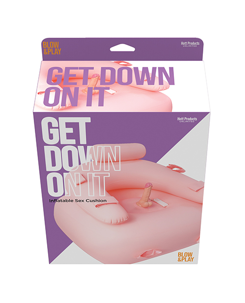 Get Down On It Inflatable Cushion with Remote Controlled Dildo & Wrist/Leg Strap