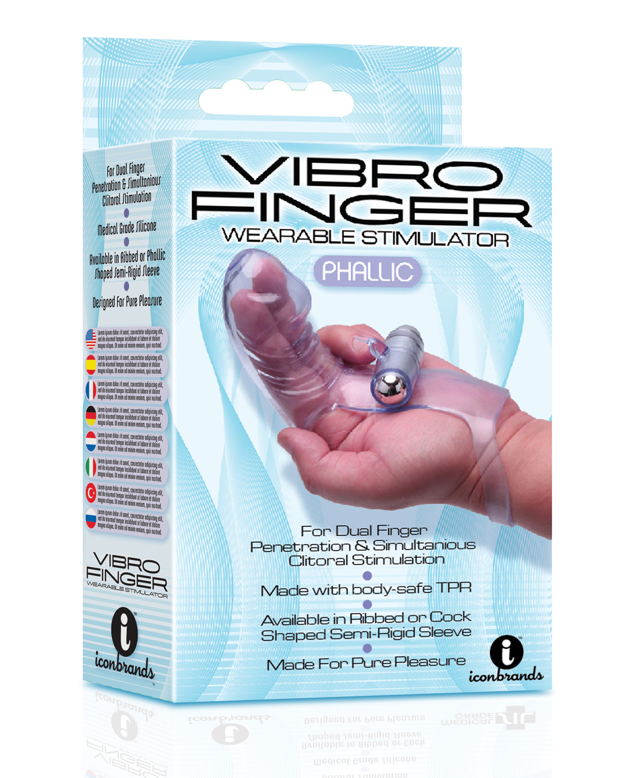 The 9's Vibrofinger Phallic Finger Massager