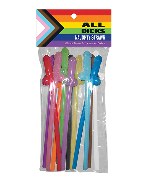 All Dicks Naughty Straws - Asst. Colors