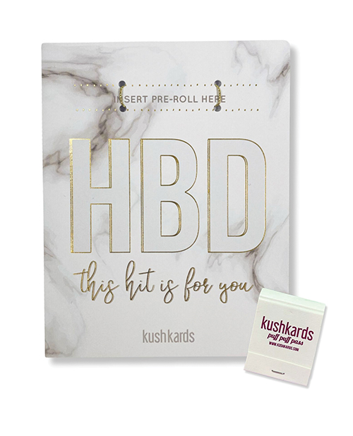 HBD Birthday Greeting Card with Matchbook