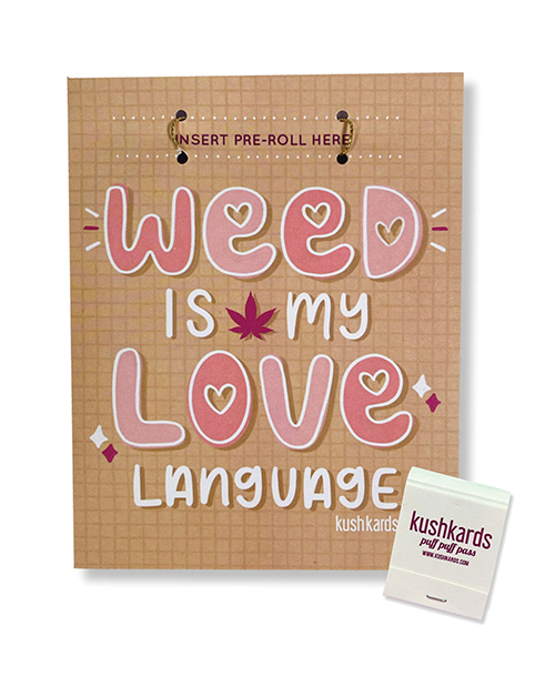 Weed Is My Love Language Greeting Card with Matchbook