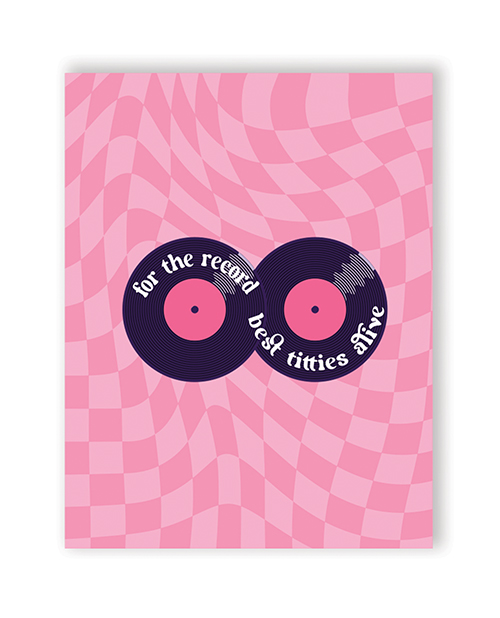 For The Record Best Titties Alive Greeting Card