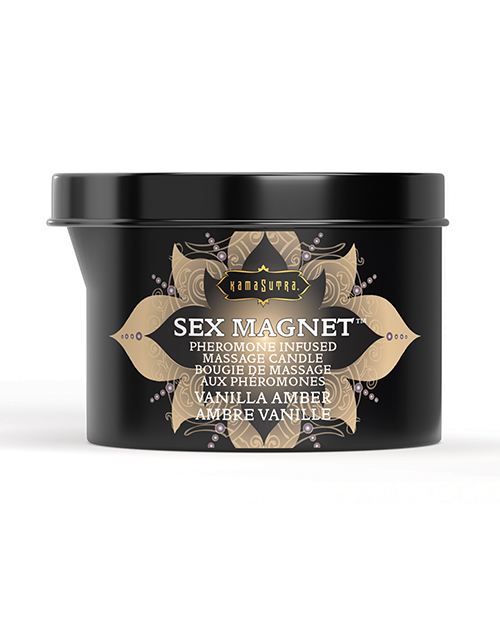 Kama Sutra Sex Magnet Candle with Pour Spout - 6 oz Vanilla Amber