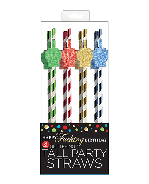 Happy Fucking Birthday Tall Straws