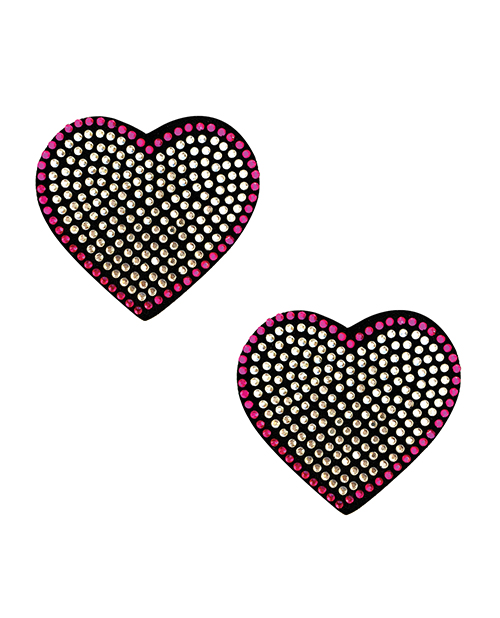 Neva Nude Burlesque Heart N' Soul Crystal Heart Pasties