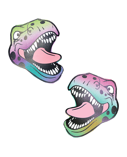 Neva Nude Reflective Dinosaur Pasties
