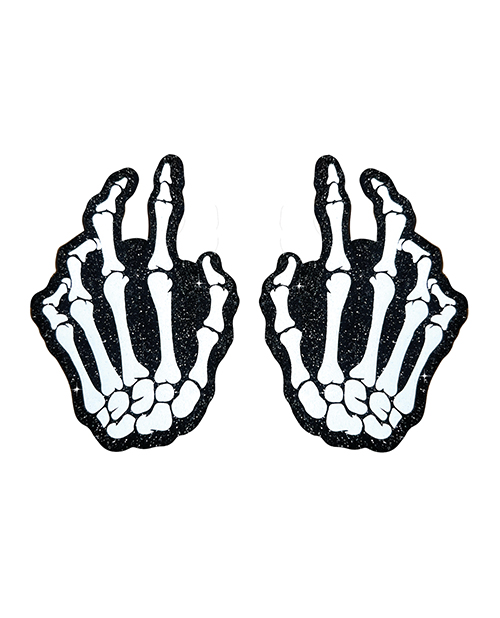 Neva Nude Holographic Skeleton Hands Pasties