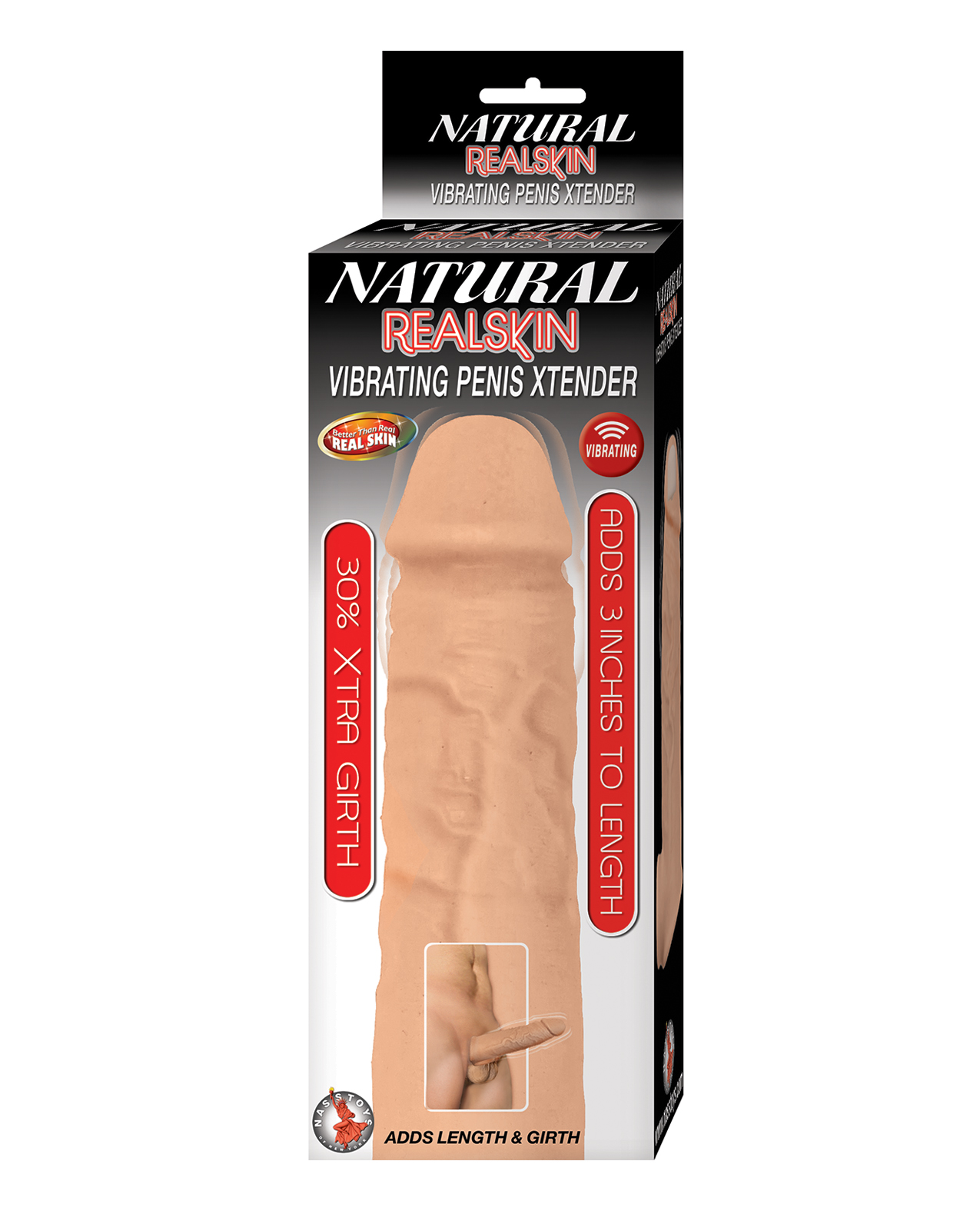 Natural Realskin Vibrating Penis Xtender