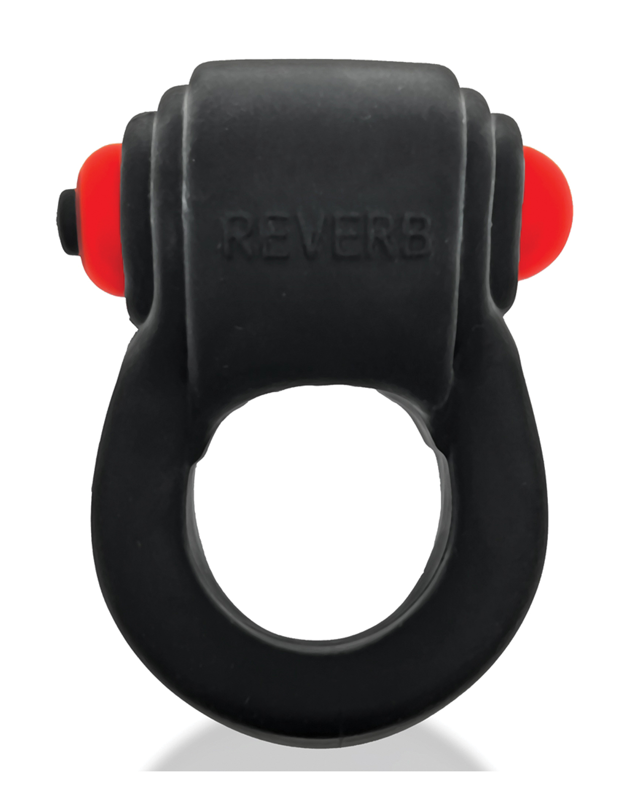 Hunky Junk Revring Cock Ring with Vibe - Tar with Red Vibe