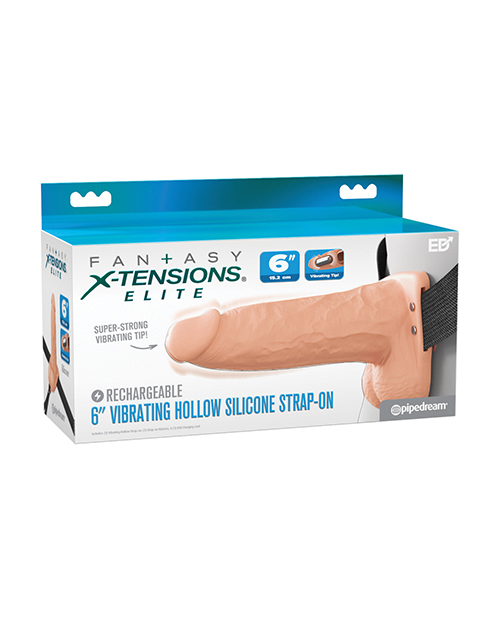 Fantasy X-Tensions Elite 6" Vibrating Hollow Strap-On