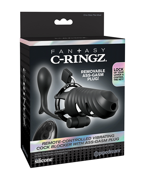 Fantasy C-Ringz Remote Controlled Vibrating Cock Blocker with Ass-Gasam Plug