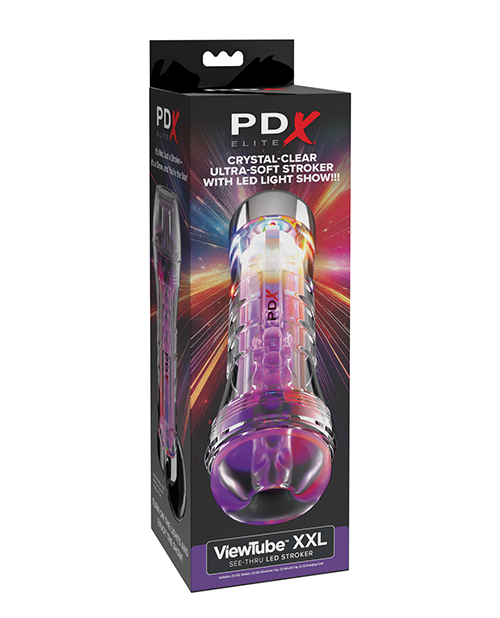 PDX Elite ViewTube XXL See-Thru EZ-Grip LED Stroker