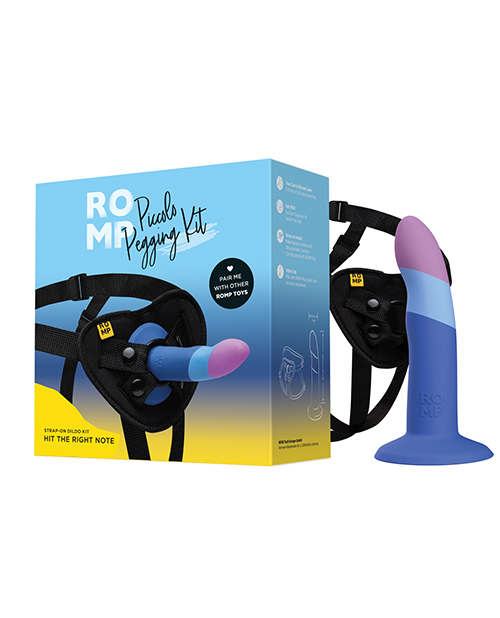 ROMP Piccolo 3 Color 5.5" Dildo Pegging Kit