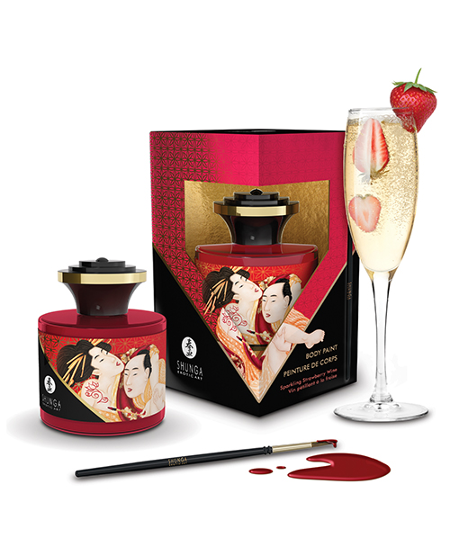 Shunga Body Paint - 1.7 oz Sparkling Strawberry