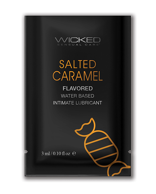 Wicked Sensual Care Aqua Waterbased Lubricant - .1 oz Salted