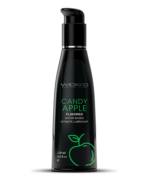 Wicked Sensual Care Aqua Waterbased Lubricant - 4 oz Candy Apple