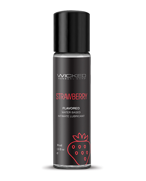 Wicked Sensual Care Aqua Water Based Lubricant - 1 oz Strawberry