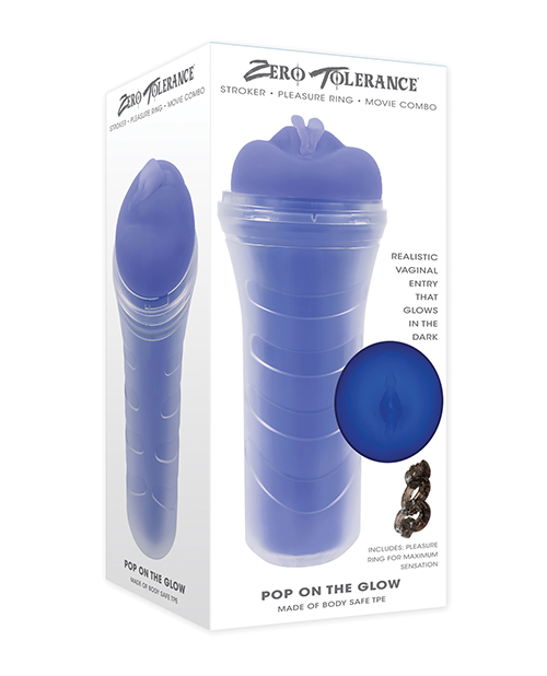 Zero Tolerance Pop On the Glow Realistic Pocket Pussy Stroker Male Masturbator - Glow in the