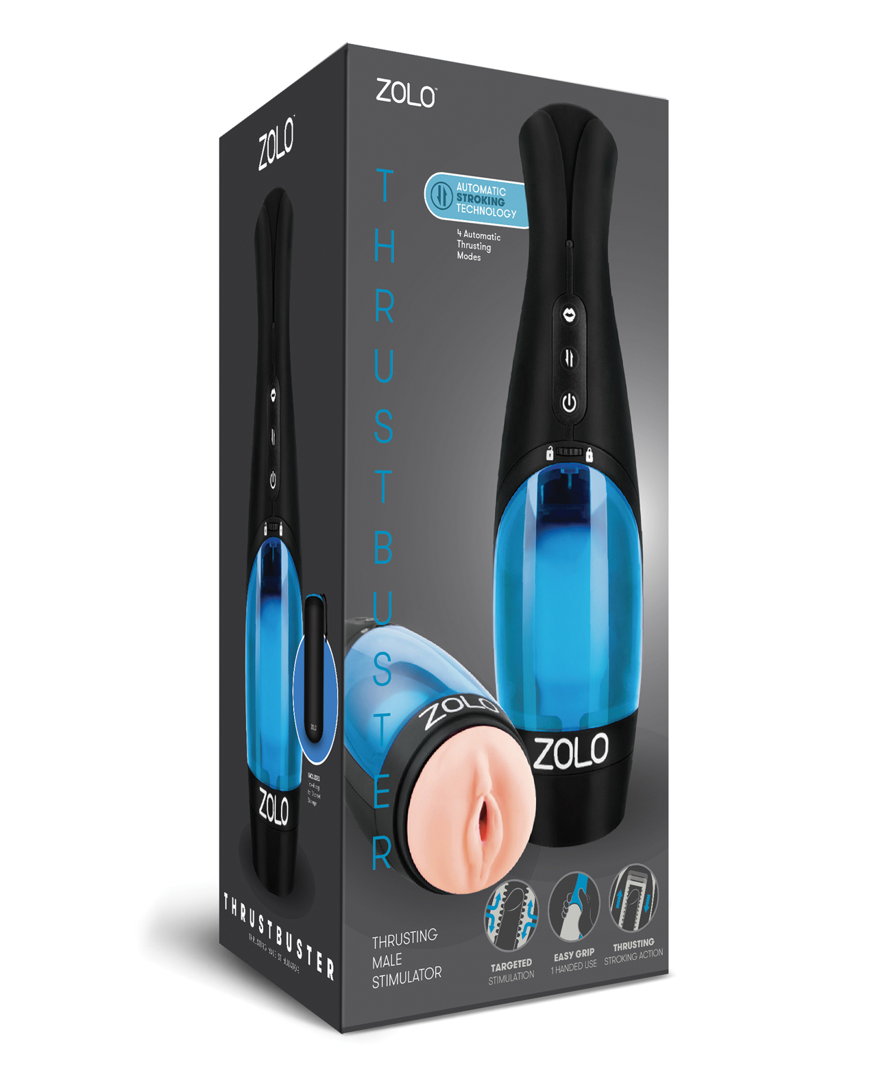 ZOLO Thrust Buster - Thrusting Male Stimulator with Erotic Audio